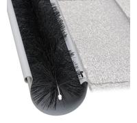 Relaxdays Spazzola per Grondaia, HxD: 400x10 cm, Anti Foglie, Sporco e Difesa da Volatili, Plastica e Acciaio, Nero