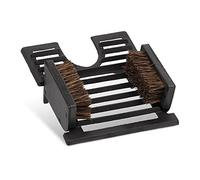 Relaxdays Spazzola per Scarpe, Raschietto Esterni in Ghisa con Spazzoline, Boot Cleaner Outdoor in Design Antico, Nero, 1 pz