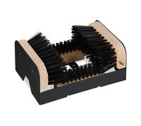 Relaxdays Pulisci Scarpe Ingresso con Spazzole per Pulizia Sneaker e Suola Stivali, Tappeto da Pavimento Esterno, Setole