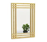 Relaxdays Specchio Bagno, da Parete, in Legno, Grande, Rettangolare, Ingresso, HxBxT: 70 x 50 x 2 cm, Colore Naturale