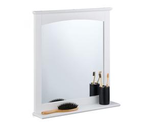 Relaxdays Specchio con mensola per il bagno