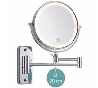 Relaxdays Specchio cosmetico da parete con LED