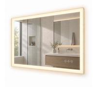 Relaxdays Specchio da bagno con presa