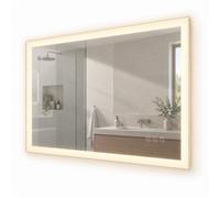 Relaxdays Specchio da bagno con presa