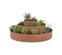 Relaxdays Spirale per erbe 3 pz, effetto ruggine
