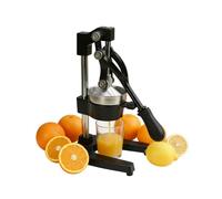 Relaxdays Spremiagrumi manuale a leva in ghisa e acciaio inox Nero 39,5x18,5x27,5 cm