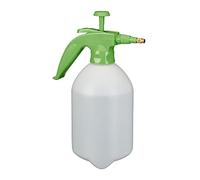 Relaxdays Spruzzatore a Pressione da 2 Litri, Ugello Regolabile, Nebulizza Acqua e Diserbante, da Giardino, Bianco Verde