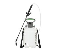 Relaxdays 5 Litri Spruzzatore a Pressione, Ugello Regolabile, Nebulizzatore Acqua, con Cintura da Trasporto, Bianco