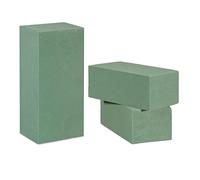 Relaxdays Spugna per Fiori Freschi, Set da 3, Floral Foam per Composizioni Floreali, per Matrimoni, 7,5x20x10 cm, Verde