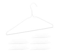 Relaxdays Stampelle per Abiti, in Set da 50, per Piccoli Indumenti, Salvaspazio, con Asta per Pantaloni e Gonne, Bianco