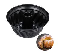 Relaxdays Stampo a Spirale per Ciambellone, Antiaderente, Ø 25 cm, Acciaio al Carbonio, per Torte & Dolci Rotondi, Nero