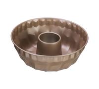 Relaxdays Stampo a Spirale per Ciambellone, Antiaderente Ø 25 cm, Acciaio al Carbonio, per Torte e Dolci Rotondi, Beige