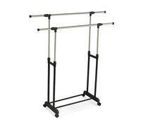 Relaxdays Stand appendiabiti a 2 barre con ruote