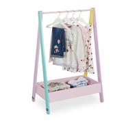 Relaxdays Stand appendiabiti in legno per bambini