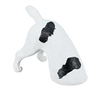 Relaxdays Statua Cane da Giardino, Scultura da Esterno in Poliresina, HLP: 23x28x17 cm, Cagnolino Che Scava, Nero Bianco