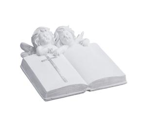 Relaxdays Statua angioletti poggiati su un libro
