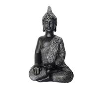Relaxdays Statua Buddha Seduto, Decoro Vintage per Giardino e Soggiorno, Resistente a intemperie e Gelo, 45x29x18 cm, an
