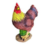 Relaxdays Figurina da giardino: gallo e gallina
