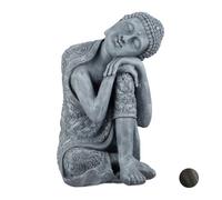 Relaxdays Statua del Buddha 60cm con testa piegata