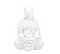 Statua di buddha da giardino Figura decorativa zen 6,7 kg Bianco Elegante