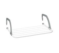 Relaxdays Stendibiancheria - Stendino sospeso per radiatore e balcone, dimensioni ridotte, grande capacità di asciugatura 3 m, bianco, lunghezza 50 cm