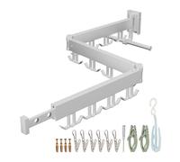 Relaxdays Stendino allungabile da parete