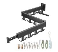 Relaxdays Stendino allungabile da parete