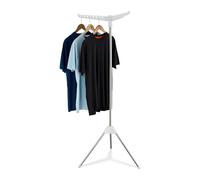 relaxdays Stendino Pieghevole a Raggiera, H: 150 cm, Stendibiancheria Salvaspazio, 3 Bracci Rotanti, 27 Grucce Appendini