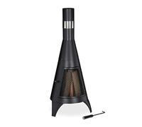 Stufa da esterno Barbecue decorativo 8,3 kg Nero Stufa da giardino Stufa a legna