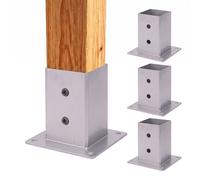 Relaxdays Supporti pali zincati, set 4pz