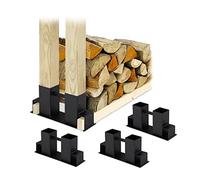 Supporti portalegna Staffe per legna 16 fori 2,2 kg Supporti per legna 4 pz.