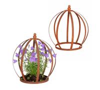 Relaxdays Supporti piante perenni ruggine set 2