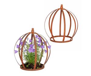 Relaxdays Supporti piante perenni ruggine set 2