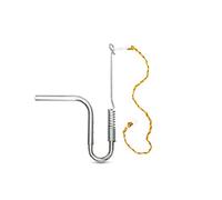 Relaxdays Supporto Guinzaglio per Bici, Molla Distanziatore per Cani Regolabile, HxLxP: 47 x 21,5 x 5 cm, Argento Giallo