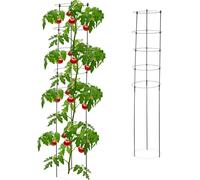 Sostegni per pomodori 150 cm Nero Sostegni per piante rampicanti Pali per fiori