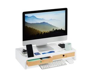 Relaxdays Supporto per monitor e organizer XL