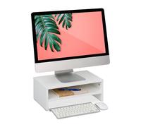 Supporto Monitor Ripiano Scrivania Alza Computer Rialzo Schermo 14x40x23,5 cm