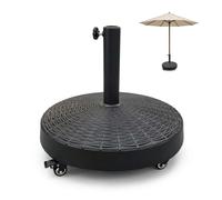 Relaxdays Supporto per Ombrellone, 23 kg, Ø52 cm, Poliresina, Nero
