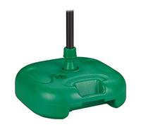 Relaxdays Supporto per ombrellone, riempito con acqua o sabbia, dimensioni del bastone: 25 - 32 mm, base in plastica 44 x 42 cm, verde