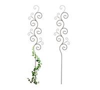 Relaxdays Supporto per Piante Rampicanti da Giardino, 2 pz. Tralicci di Sostegno per Edera, 160x30 cm, Metallo, Marrone, Ferro