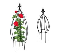 Traliccio Supporto Piante Rampicanti Giardino Sostegno Rose Metallo Torre Set 2