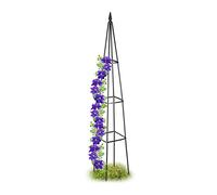 Relaxdays Supporto per Rampicanti, Piramidali, HxLxP: 190x35x35 cm, Graticolati per Piante, Rose, Edere, Metallo, Nero, Ferro