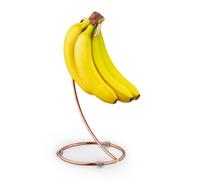 Relaxdays Supporto Portabanane, H x D: 33 x 17 cm, Sostegno in Ferro, Gancio Appendi Banane Holder, Stand Frutta, Ramato