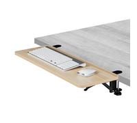 Relaxdays Supporto Tastiera Scrivania, Prolunga Pieghevole, 65 x 24 cm, Estensione Tavolo, Piano Mouse, Legno Naturale