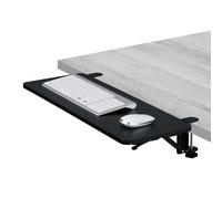 Relaxdays Supporto Tastiera Scrivania, Prolunga Pieghevole sotto PC, 65x24 cm, Estensione Tavolo, Piano Mouse, Nero, 10% Acciaio 5% Schiuma 85% Fibra, 65 x 24 cm
