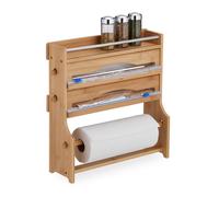 Relaxdays Taglia Pellicola da Cucina, Dispenser a Muro Portarotoli Carta e Allum