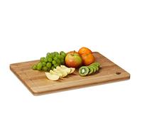 Relaxdays Tagliere in bambù da Cucina, per Pizza, Formaggi, Salame, 2 x 40 x 30 cm, per Servire Antipasti e Aperitivo