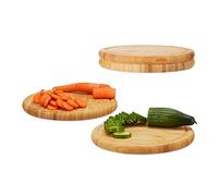 Relaxdays Tagliere in Legno da Cucina, Set da 4, per Pizza, Formaggi, Salame, 30 cm, per Servire Antipasti e Aperitivo
