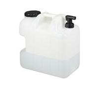 Relaxdays Tanica con rubinetto 25 L, plastica senza BPA, coperchio e manico – Bianco/Nero