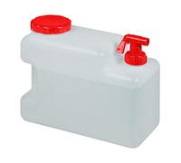 relaxdays Tanica con Rubinetto, Coperchio a Vite del Contenitore, per Acqua Potabile, 12 L, senza BPA, rosso/bianco